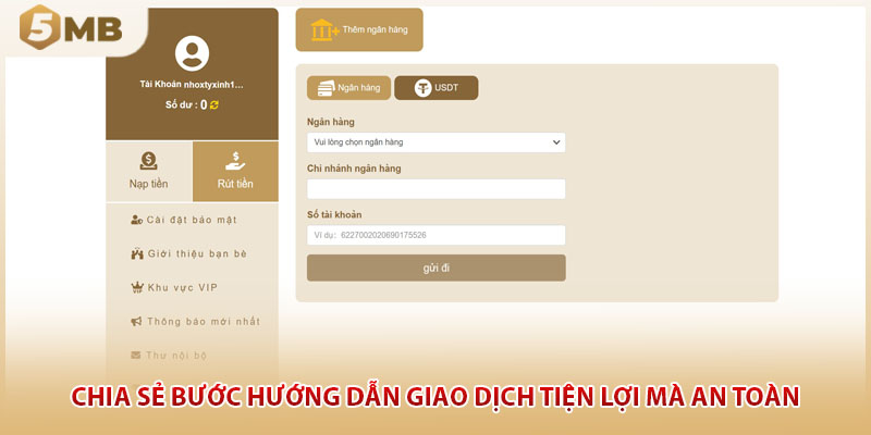 Chia sẻ bước hướng dẫn giao dịch tiện lợi mà an toàn