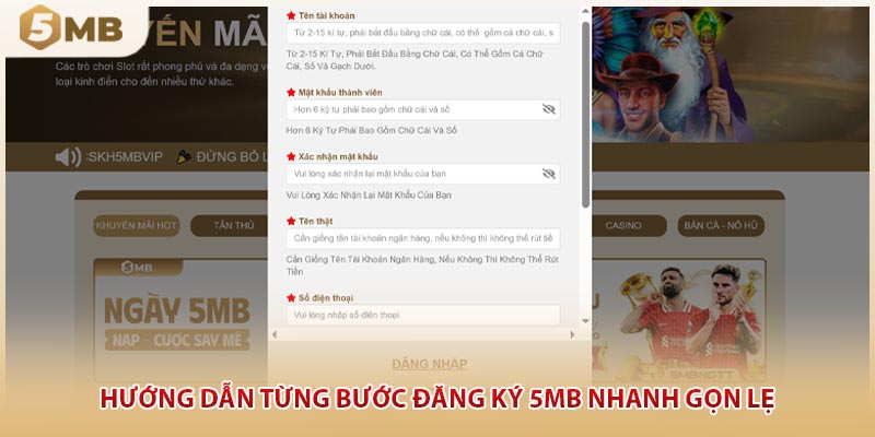 Hướng dẫn từng bước đăng ký 5MB nhanh gọn lẹ